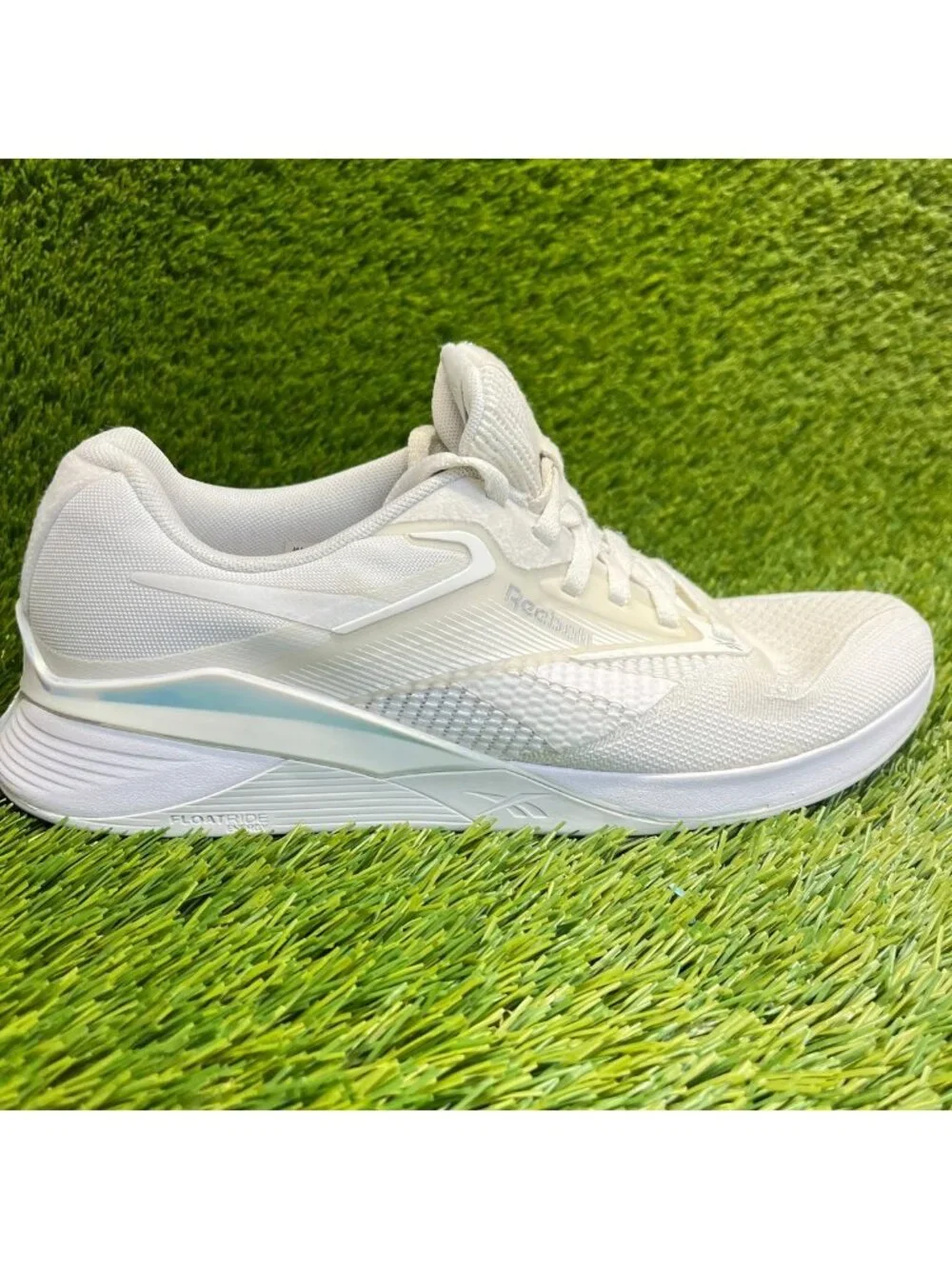 Reebok Nano X4 Womens Size 9 White Blue Athletic Running Walking Shoes Sneakers